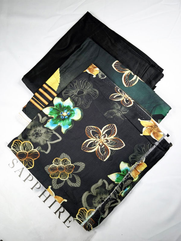 3 PCs Linen Printed Dress With Printed Linen Dupatta (Unstitched) (LN-401)	