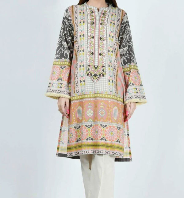 3 Piece Unstitched Embroidered Lawn Suit With Lawn Dupptta Unstitched Drl 639 Online Shopping 