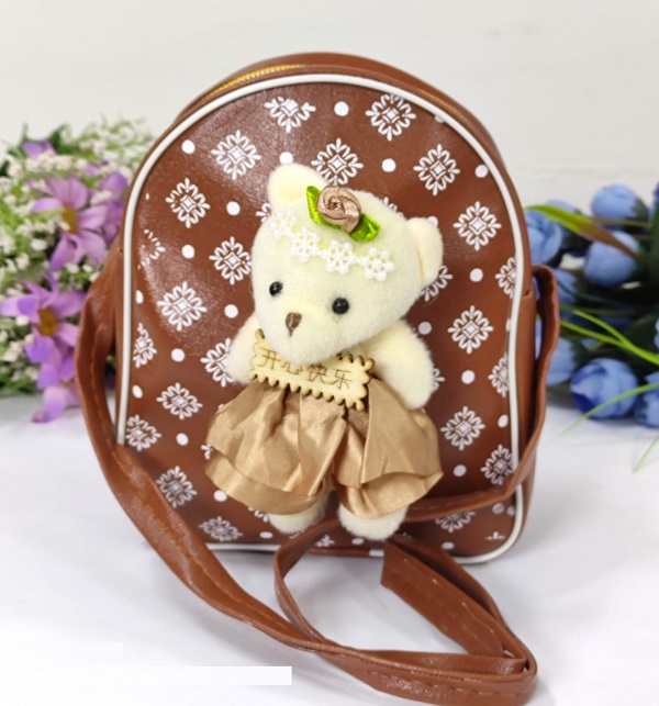 Baby Cartoon Teddy Bear Mini Backpack for Girls - Brown (KB-14) 