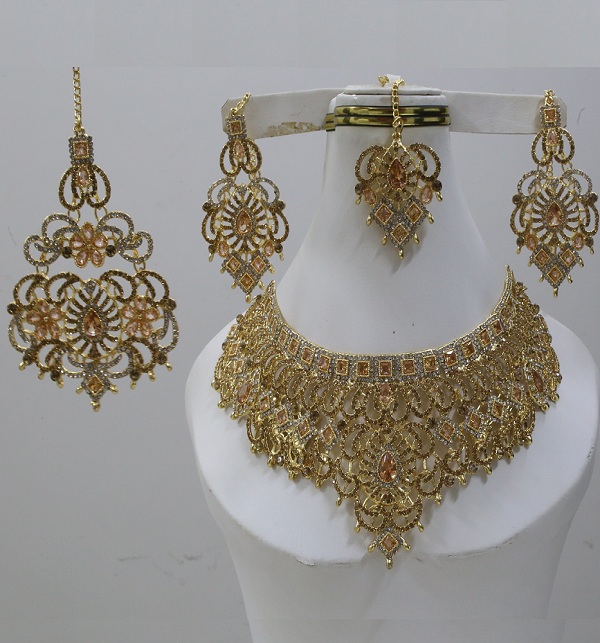 Beautiful Bridal Wedding Necklace Jewellery Set (PS-433)