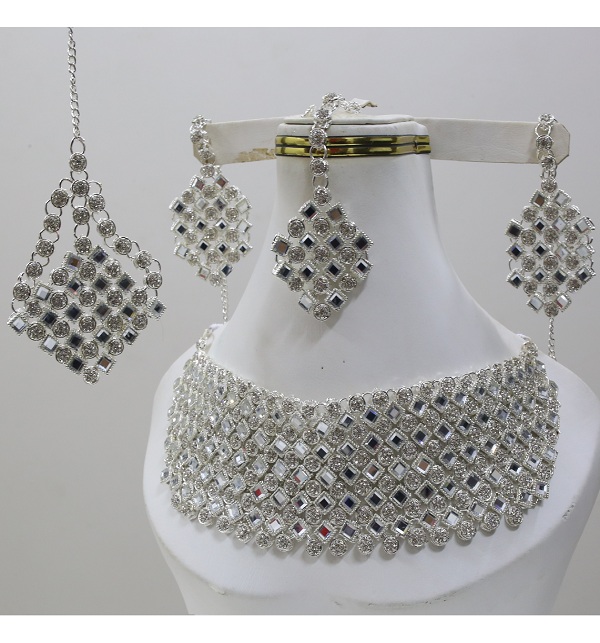 Beautiful Bridal Wedding Necklace Jewellery Set with Jhumar (PS-441)