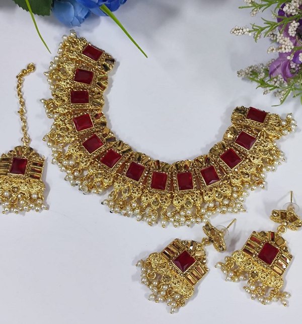 Beautiful Bridal Wedding Necklace Jewellery Set (PS-454)