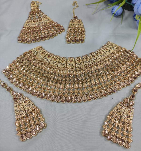 Beautiful Bridal Wedding Necklace Jewellery Set with Jhumar (PS-442)