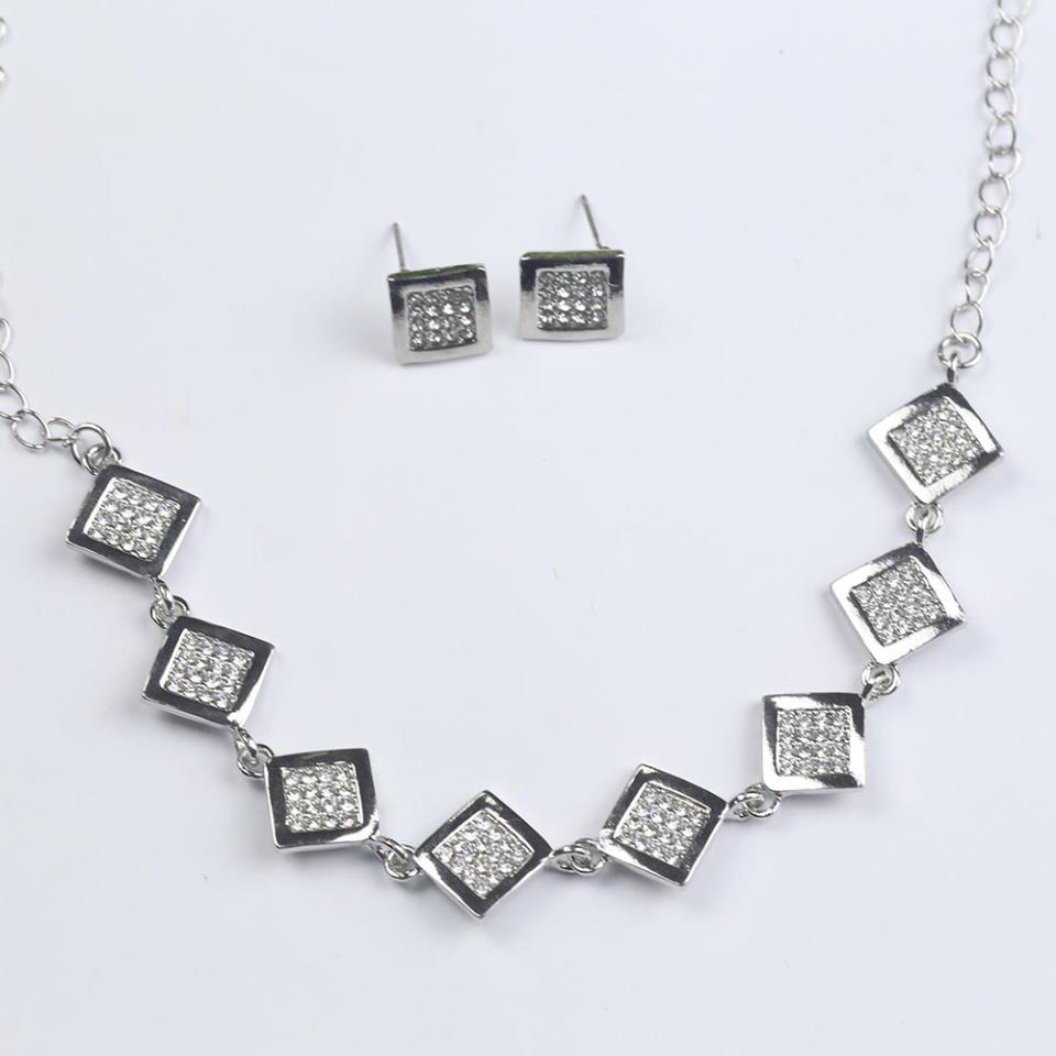 Beautiful Silver Jewellery Set For Girls - (PS-152)