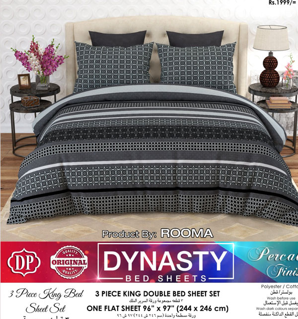 Black White Dynasty King Size Double, Bedsheets For King Size Double Bed