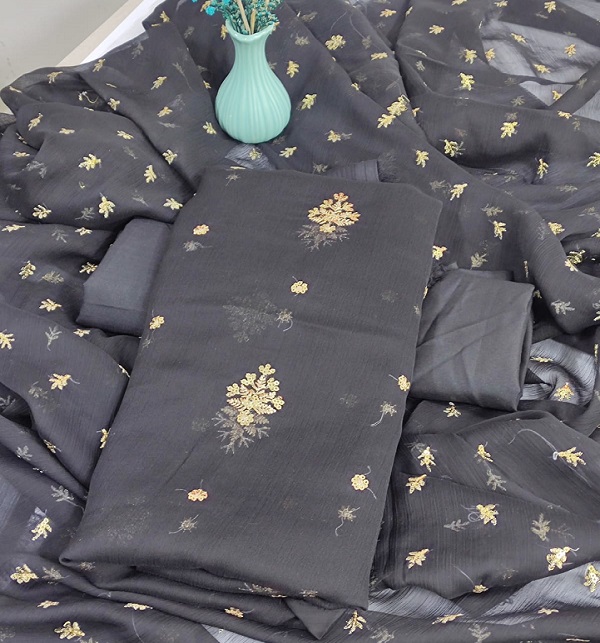 Black Striped Chiffon Dupatta