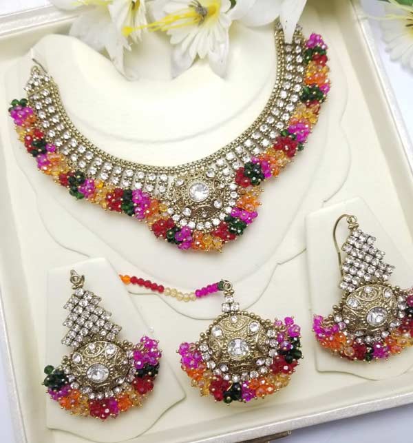 Bridal Beautiful Necklace Sets Earing With Matha Pati (PS-426)