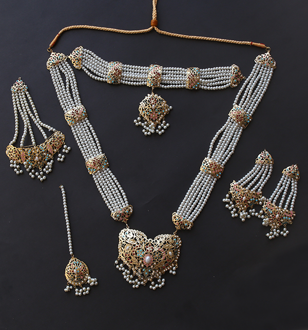 Bridal Hyderabadi Jewellery Set With Earing & Matha Patti (PS-242 ...