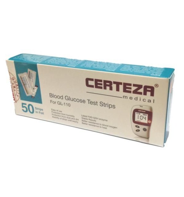CERTEZA Blood Glucose 50 Test Strips