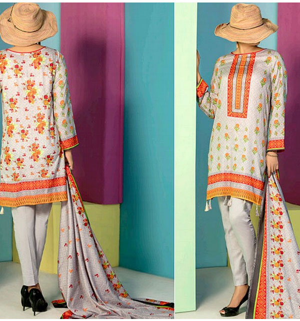Classic Lawn Collection 2019 With Lawn Dupatta (VS-107A) (Unstitched)