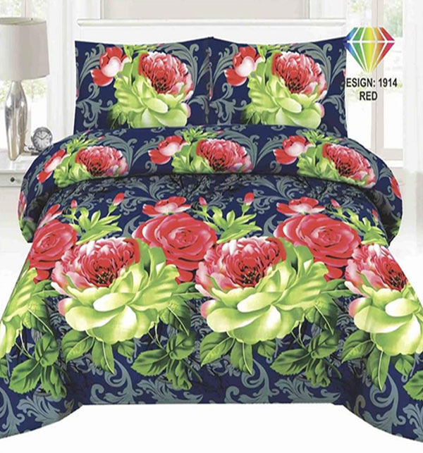 Crystal Cotton King Size Bed Sheet (BCP-148)