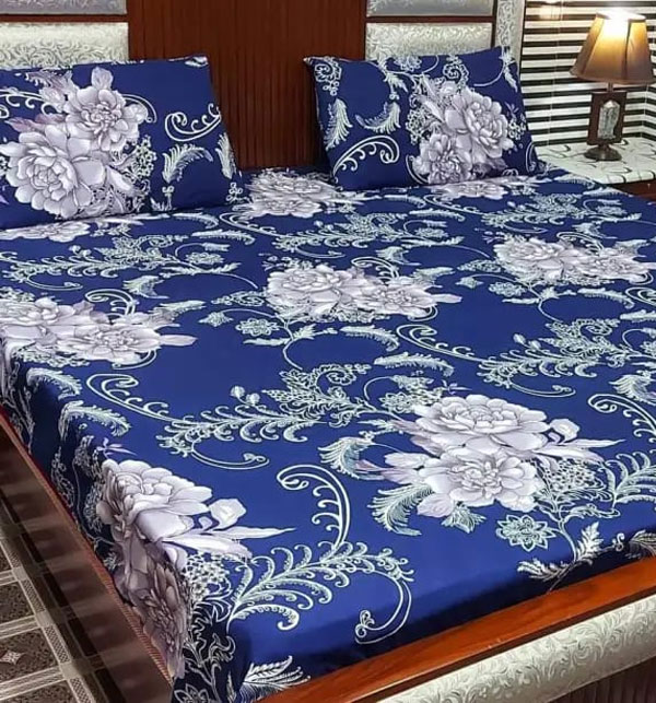 Crystal Cotton King Size Bed Sheet (BCP-151)	
