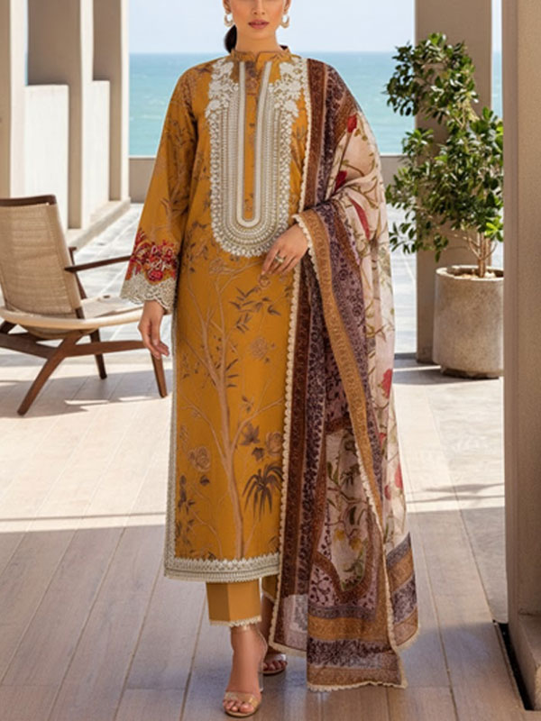 Digital Printed Karandi Dress With Karandi Printed Dupatta (Unstitched) (KD-275)	