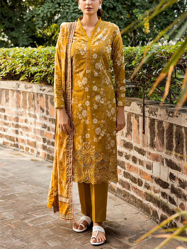 Digital Printed Lawn Dress With Printed Lawn Dupatta & Plain Trouser (Unstitched) (DRL-2089)	