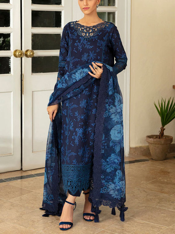 Digital Printed Lawn Dress With Printed Lawn Dupatta & Printed Trouser (Unstitched) (DRL-2099)	