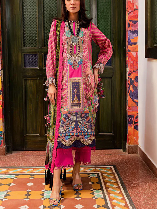 Digital Printed Lawn Dress With Printed Lawn Dupatta & Plain Trouser (Unstitched) (DRL-2109)	