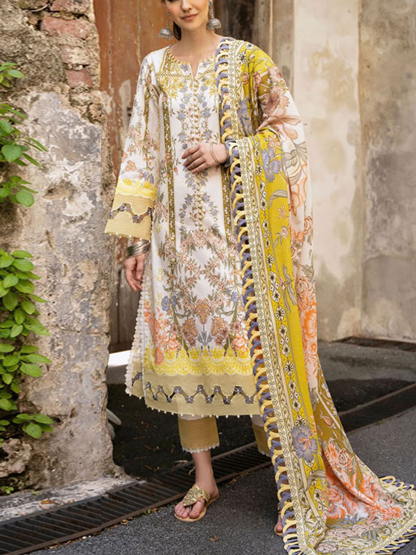 Digital Printed Lawn Dress With Printed Lawn Dupatta & Plain Trouser (Unstitched) (DRL-2110)	