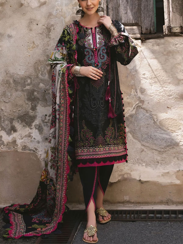 Digital Printed Lawn Dress With Printed Lawn Dupatta & Plain Trouser (Unstitched) (DRL-2111)