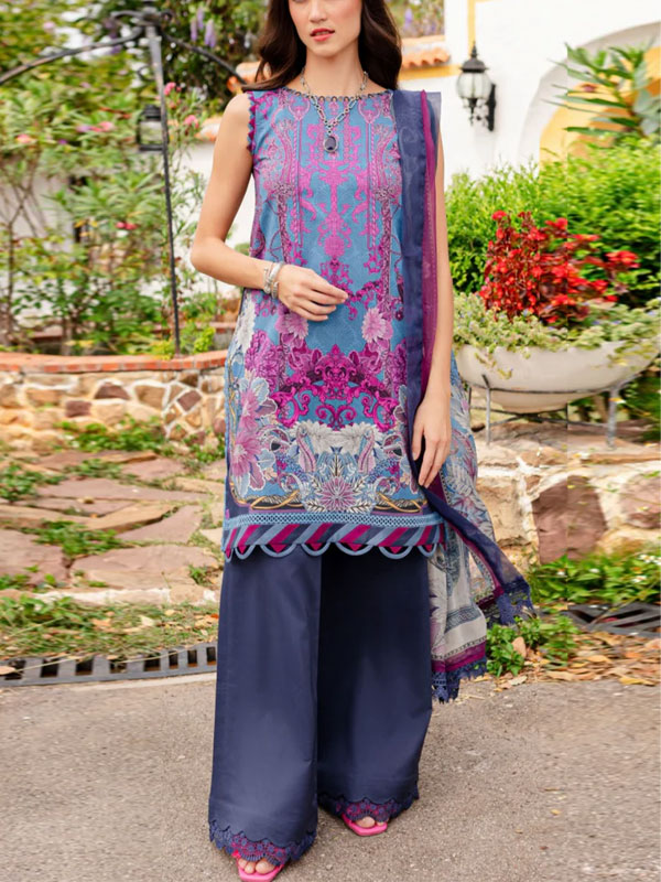 Digital Printed Lawn Dress With Printed Lawn Dupatta & Plain Trouser (Unstitched) (DRL-2139)	