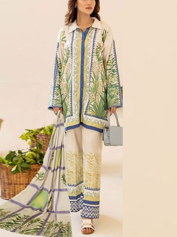 Digital Printed Lawn Dress With Printed Lawn Dupatta & Printed Trouser (Unstitched) (DRL-2169)	