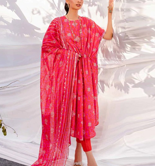 Digital Printed Lawn Dress With Printed Lawn Duppata (UnStitched) (DRL-1348)