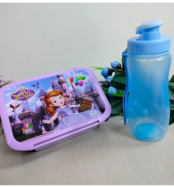 Pack of 2 Disney Sofia Lunch Box + School Water Bottle