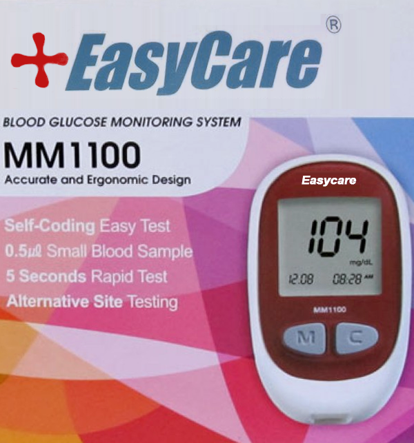 Easy Care Blood Sugar Monitoring Device  + 35 Test Strips