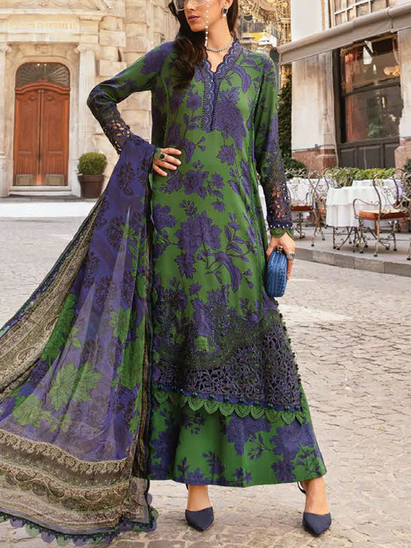 All-Over Digital Printed Lawn Dress With Digital Printed Lawn Dupatta Printed Trouser (Unstitched) (DRL-2158)	