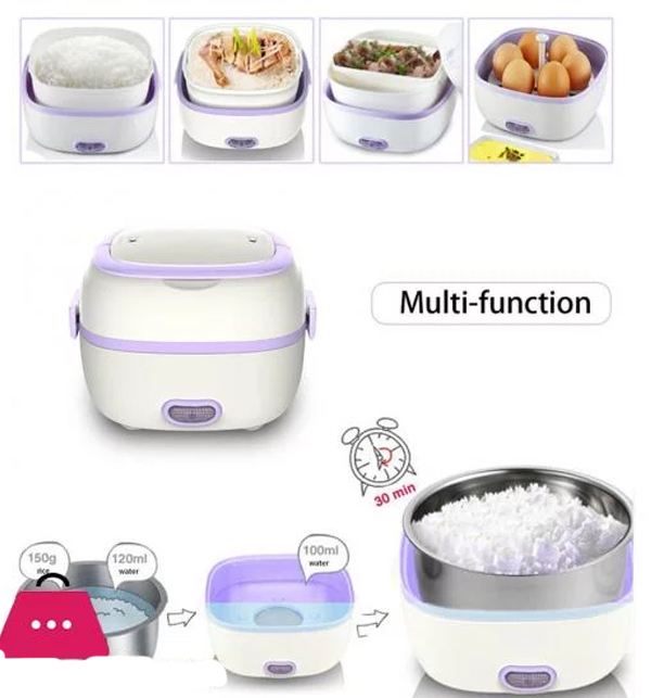 Electric Lunch Box Portable Heated Lunch Box Mini Rice Cooker (LB-16)