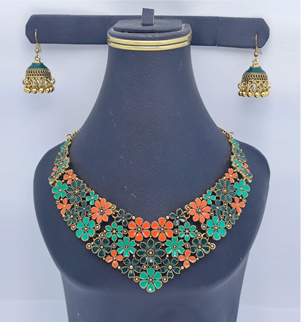 Elegant Turkish Necklace Set Earring (ZV:12312)