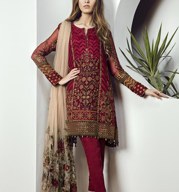 Embroidered Lawn Dress With Chiffon Dupatta (UNSTITCHED) (DRL-1303)	