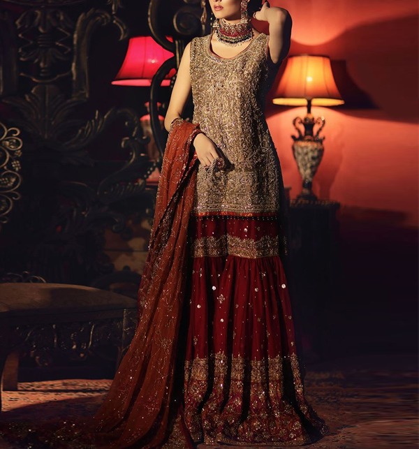 Luxury Chiffon Embroidered Dress With Gotta Embroidered Chiffon Dupatta (Unstitched) (CHI-604)