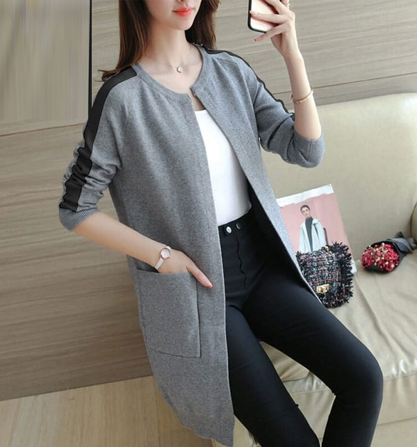 Fleece Coat For Women Free Size - Grey (LC-100)