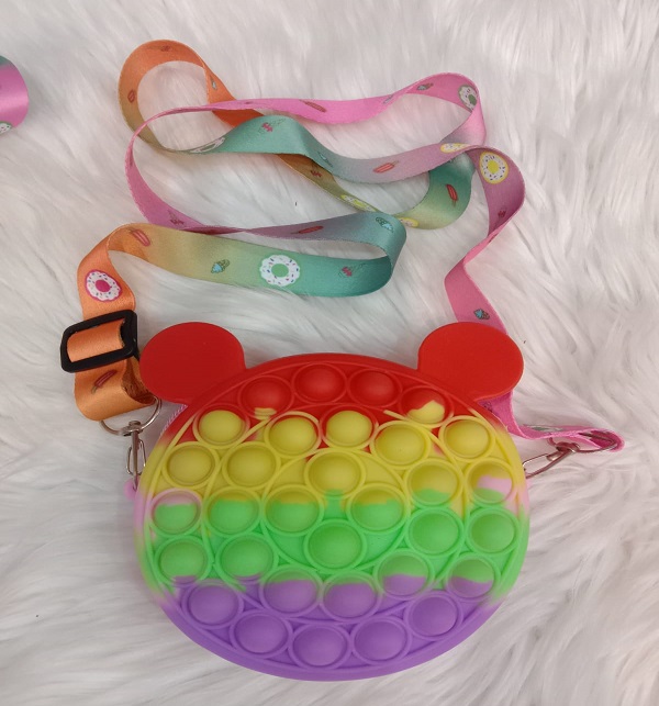 Pop Bubble Fidget Toy Shoulder Bag For Girls  (KB-15)