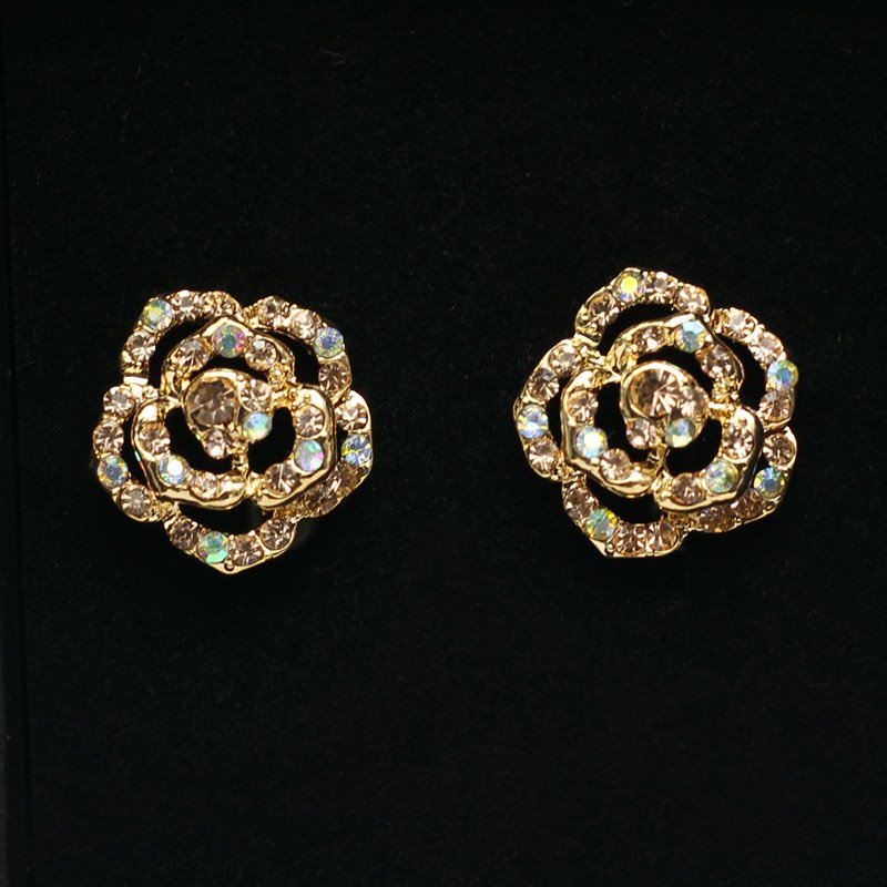 Gold and Diamond Look Earrings (PS-41)