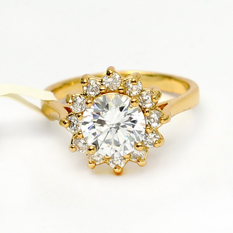 Gold & Diamond Look Ring (RH-06)