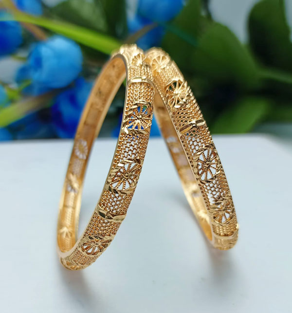 Gold Plated Bangles (ZV:14918)
