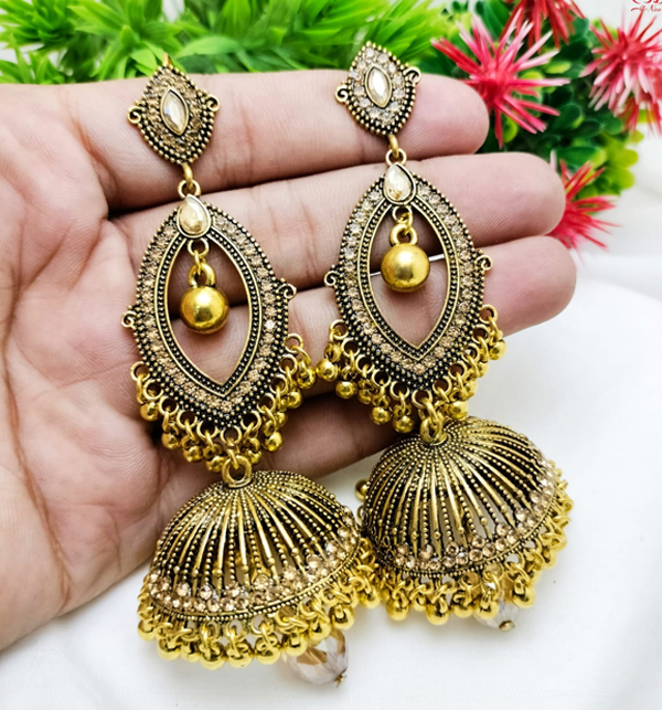 Golden Jhumka (ZV:12521)