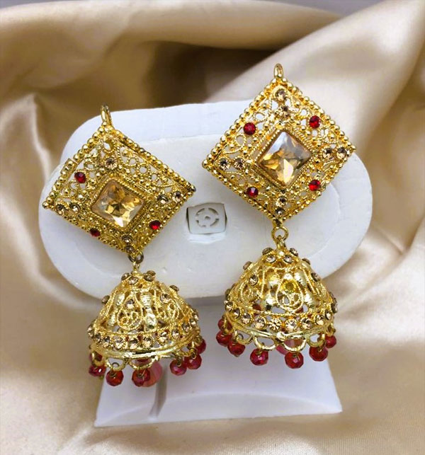 Jhumkas pearl - 22K Gold Indian Jewelry in USA