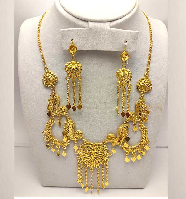 Golden Necklace Set (ZV:8280) Online Shopping & Price in Pakistan