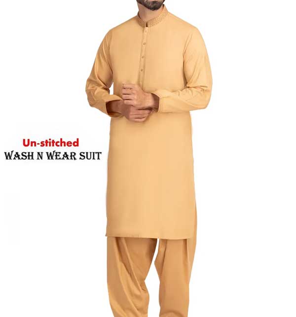 Wash-n-Wear Mens Kameez Shalwar Design 2022 Unstitched (MSK-86)