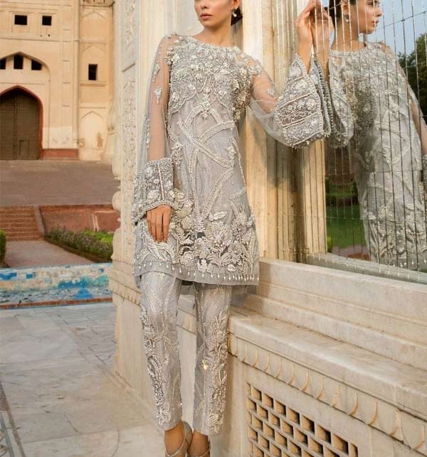 NET Fully Heavy Embroidery Party Wear Suit With Embroidery Net Dupatta (Unstitched) (CHI-794)