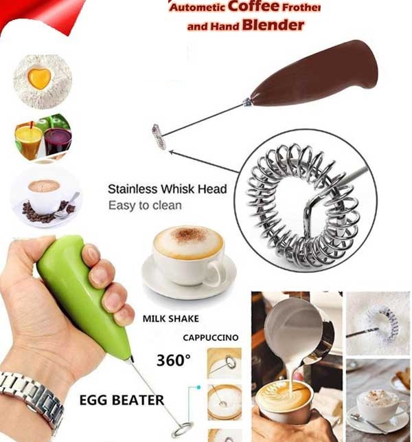 Hand Blender For Coffee, Lassi, Egg Beater Mixer Battery Operated