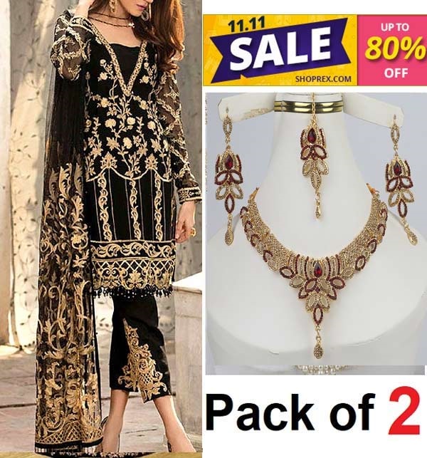 Heavy Embroidered Black Chiffon Dress Way to Wear Jewelry With Black Dress Price in Pakistan Heavy Embroidered Black Chiffon Dress Way to Wear Jewelry With Black Dress Price in Pakistan