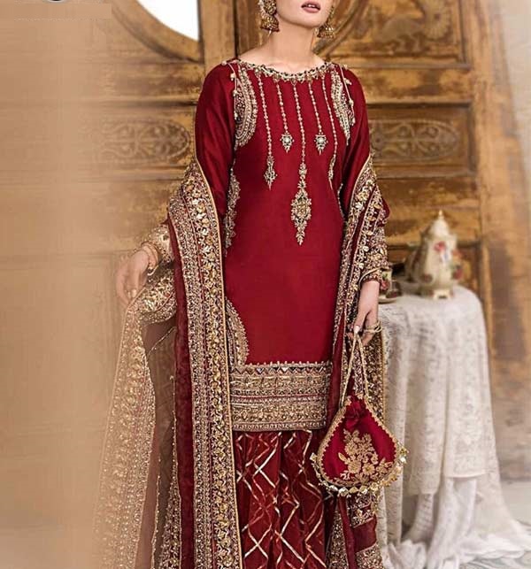 SILK NET Heavy Embroidered Dress Collection NET Embroidered Dupatta (Unstitched) (CHI-565)