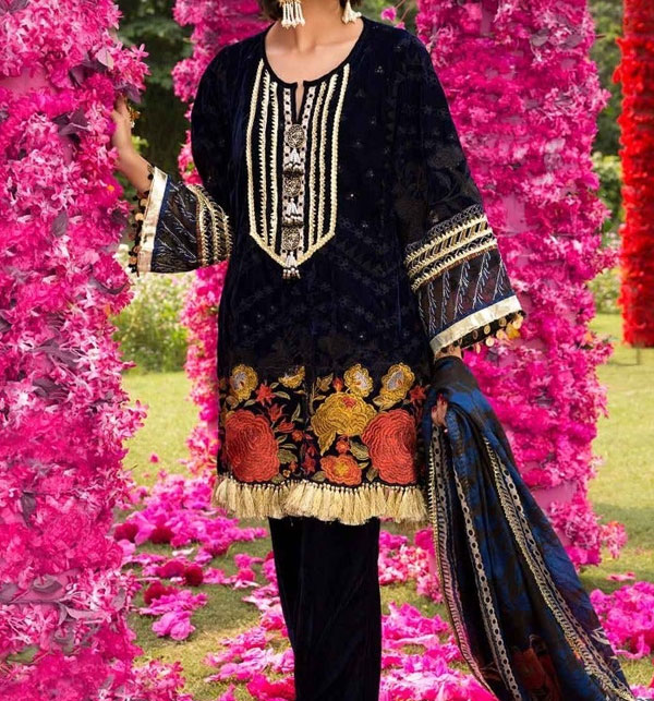 Eid Collection Embroidered Lawn Dress 2020 with Chiffon Dupatta a (Unstitched ) (DRL-525)