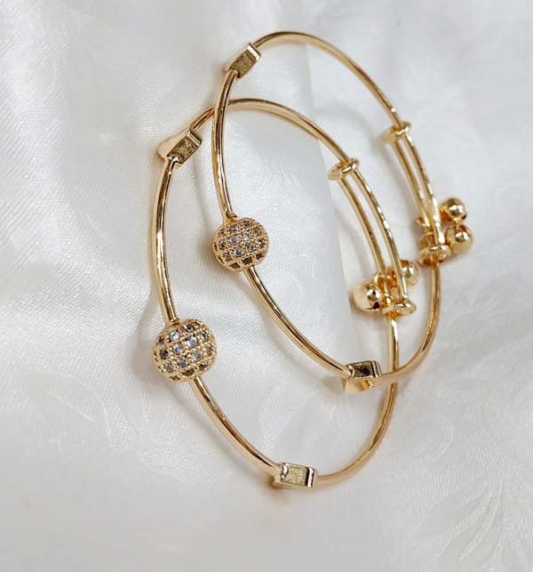 Imported Gold Plated Bangles Set (ZV:11613)