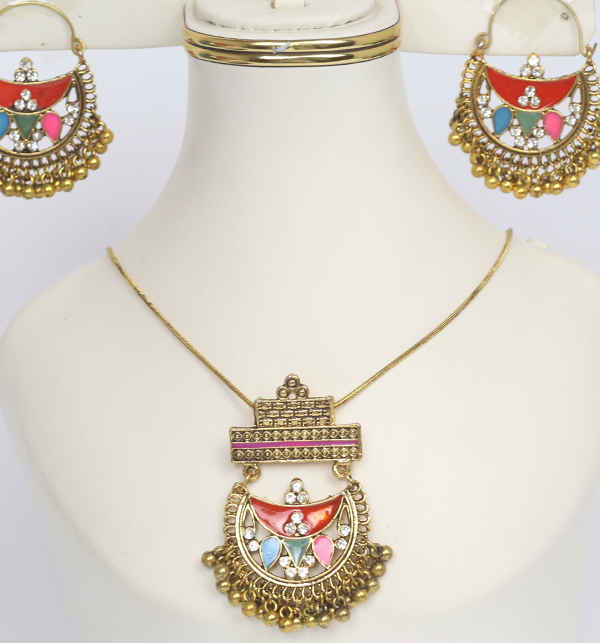 Turkish Stylish Necklace Set  With Earrings (PS-181)