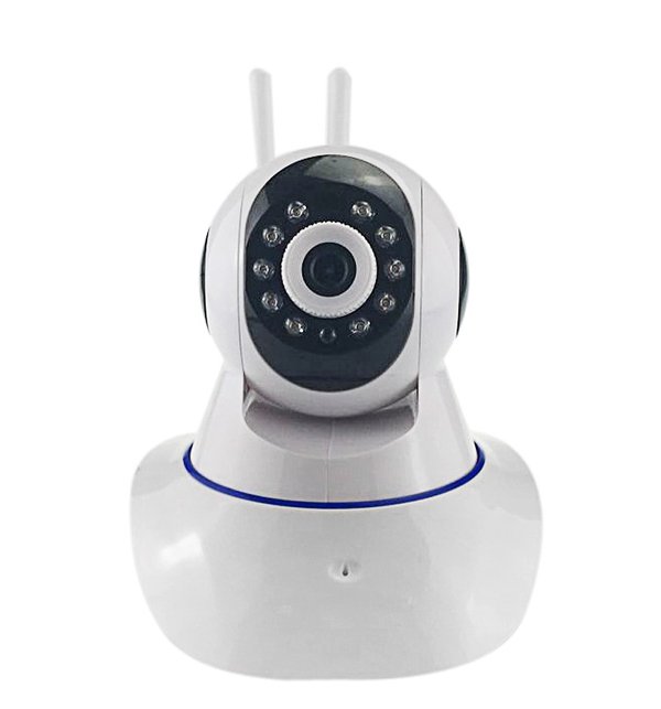 Latest IP Wireless 360 Camera with 2 Antenna 2020 - White 