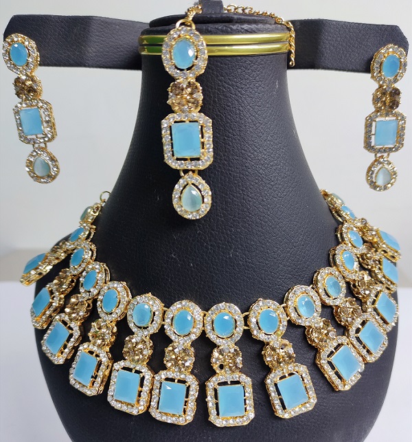 Necklace Jewelry Set Earring Matha Patti (PS-540)	